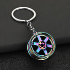 Metal Automobile Wheel Keychain Zinc Alloy Car Culture Style 2