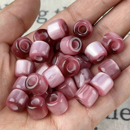 Gradient Color Resin Barrel Beads 10mm Chunky Navy to Sky Blue 10pcs 24