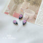 Silicone Focal Beads Sassy Barbie Style Baking Painted Alloy Black Pink 7