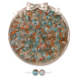 Frosted Round Glass Beads 10mm Matte Gold Fleck Mixed Colors 60pcs 8