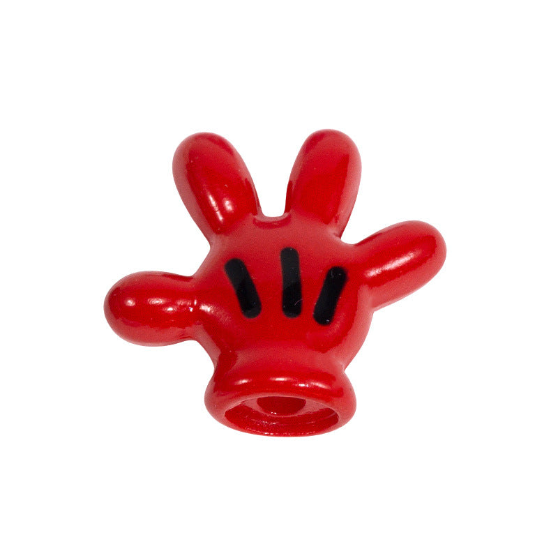 Colorful Mickey Gloves Acrylic Beads 18mm 20pcs 9