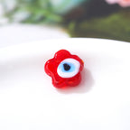 Lampwork Glass Beads Flower Shape 12mm Colorful Evil Eye 50pcs 6