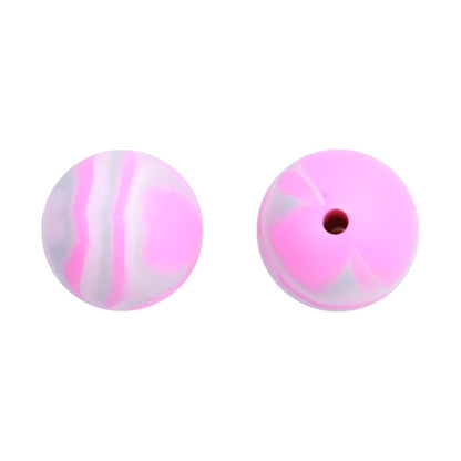 15mm Silicone Beads Candy Color Pastel Mix 20pcs 15