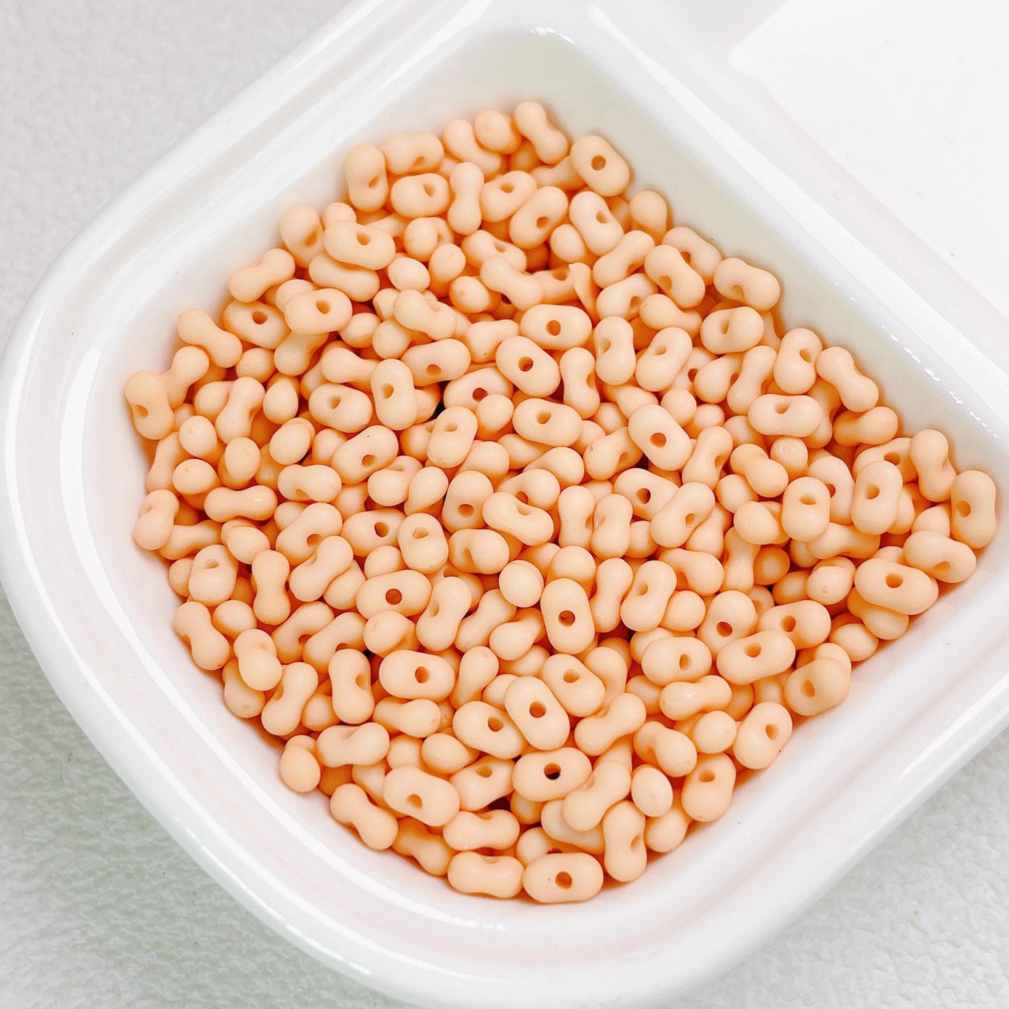Clear Peanut Shaped Acrylic Beads 4x6.5mm Candy Series 200pcs 19