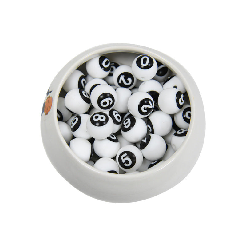 15mm Silicone Letter Beads Number Printed 0 to 9 50pcs
