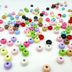 Alloy Spacer Beads 6mm Colorful Baking Painted 50pcs 2