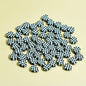 Heart Clay Beads 10mm Plaid Black White Polymer 100pcs 11