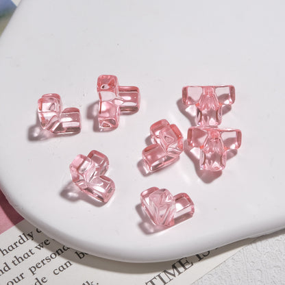 Transparent Square Acrylic Beads 9mm Tetras Colorful 30pcs 13