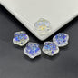 Meteor Crater Five-Pointed Star Glass Beads 14mm Transparent 100pcs 2