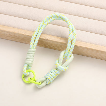 Patterned Macrame Dual Ring Phone Charm Polyester 33cm 2pcs 16