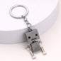 Alloy Robot Keychain Vintage Zinc Alloy Blocky Design 4