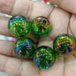 Plated Bubblegum Beads 20mm Tiny Bubble Acrylic Translucent 50pcs 7