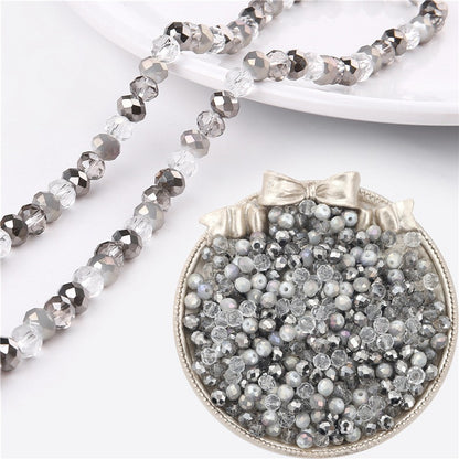 Transparent Flat Glass Beads 6mm Smooth Glossy Finish 200pcs 10