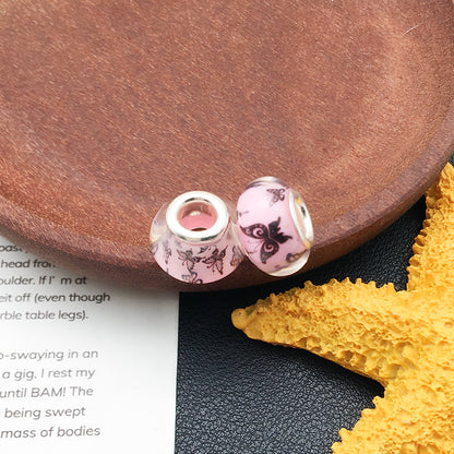 Resin Spacer Beads Pink Tone 40pcs 11