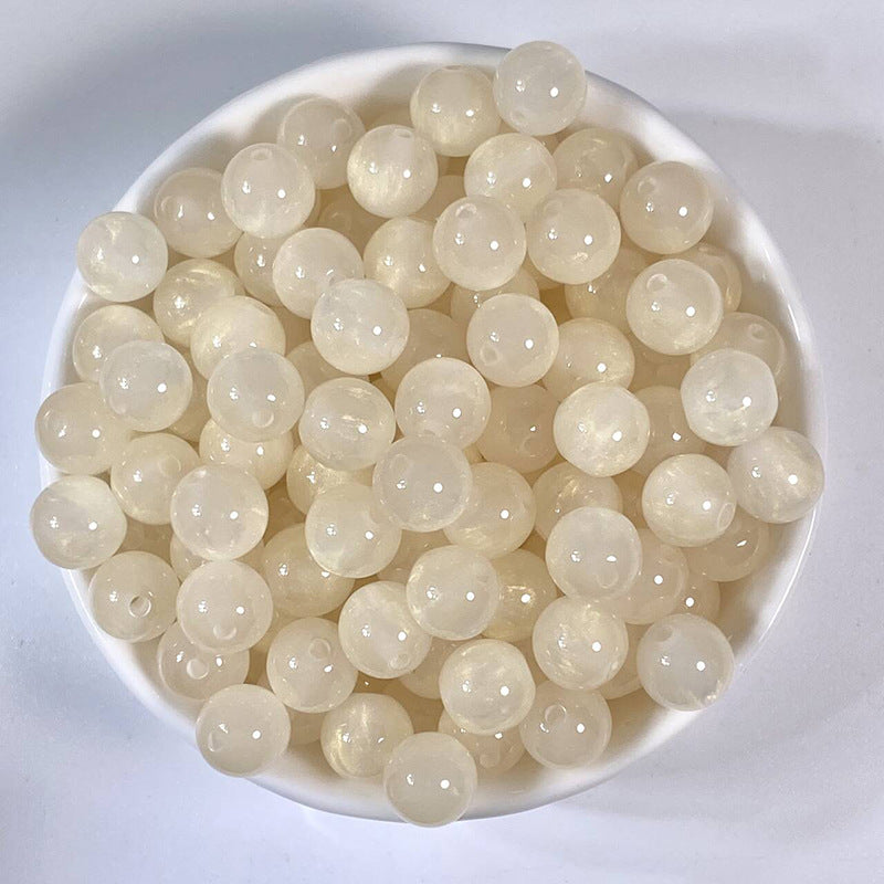 Gilding Gradient Resin Beads 8mm Round Shimmer 100pcs 16