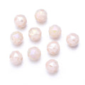 Faceted Round Glass Beads 10mm Cut Surface Multicolor 20pcs 6