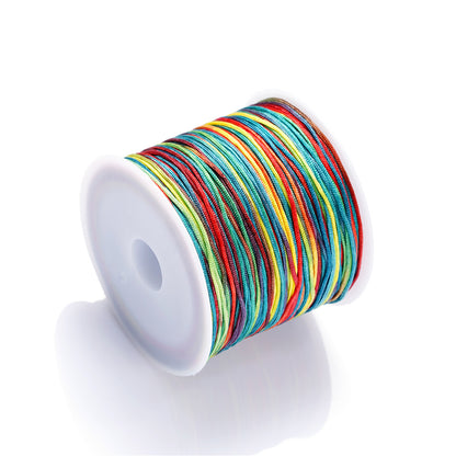 Nylon Rainbow Variegated Beading Thread 0.8mm Diameter 60m Spool 21