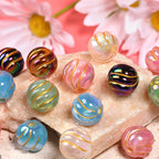 Gilded Star and Twisted Acrylic Beads 16mm Mixed Colors 50pcs