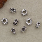 Alloy Rose Ring Spacer Beads 8mm Antique Silver 100pcs 6