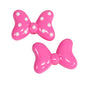 Sweet Polka Dotted Bow Acrylic Beads 29mm Colorful Mixed 10pcs 19