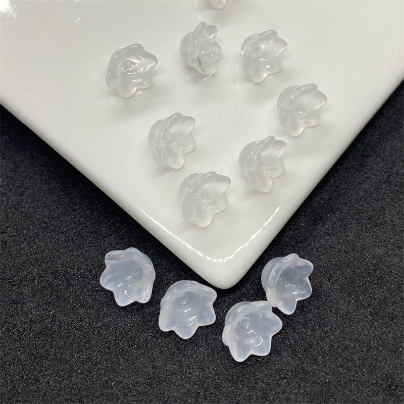 Czech Glass Beads Flower Bud 6 10mm Soft Pastel Colors 100pcs 11