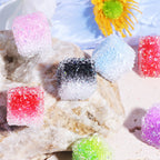 Gradient Acrylic Square Beads 16mm Granulated Sugar Texture 5pcs 4