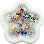Hollow Bow Metal Beads 13x12mm Glossy Baking Painted Alloy 20pcs 5