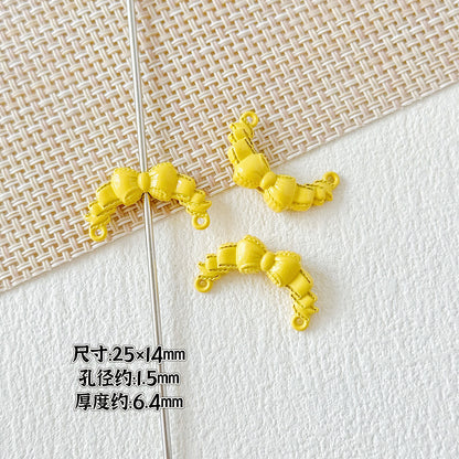 Bow and Skateboard Metal Beads 25mm 19mm Baking Painted Alloy 20pcs 9