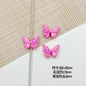 Flower Butterfly Metal Beads 16-20mm Baking Painted Glossy Finish 10pcs 19