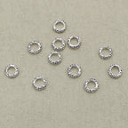 Alloy Ring Spacer Beads 8mm Antique Silver Tibetan Pattern 100pcs 3