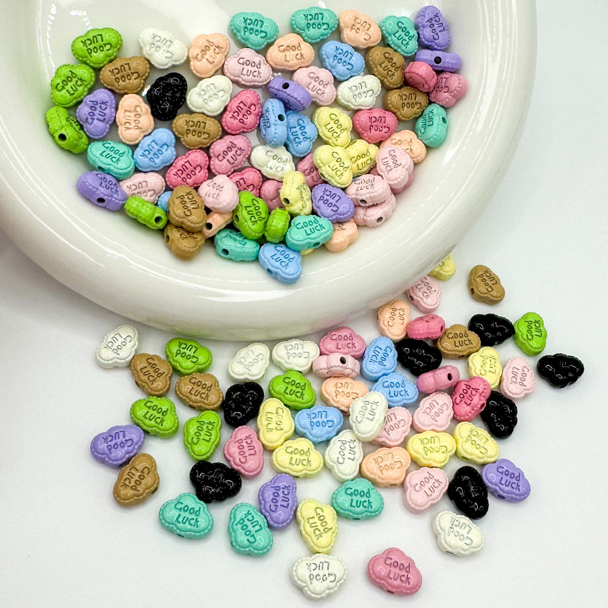 Cartoon Cloud Metal Beads 12mm Painted Alloy 20pcs 3