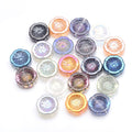 Electroplated Hawaiian Flower Glass Beads 14mm Transparent 20pcs 6