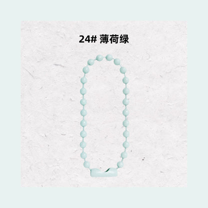 Multi Colored Iron Ball Chain Key Rings 10mm 12mm Length 100pcs 30