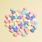 Heart Clay Beads 10mm Plaid Black White Polymer 100pcs 6