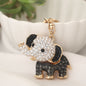 Rhinestone Elephant Keychain Metal Alloy Cute Colorful Charm 3