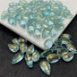 Czech Glass Beads Teardrop 8mm 14mm Glossy Purple Pink Iridescent 100pcs 11