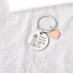 Lighthouse Keychain Stainless Steel with Peach Heart Charm 3