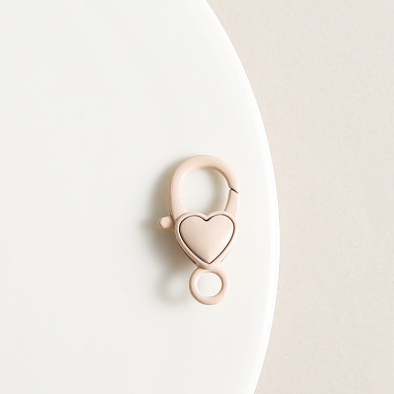 Zinc Alloy Heart Buckle Keychain Clasps 26mm Colorful 20pcs 20