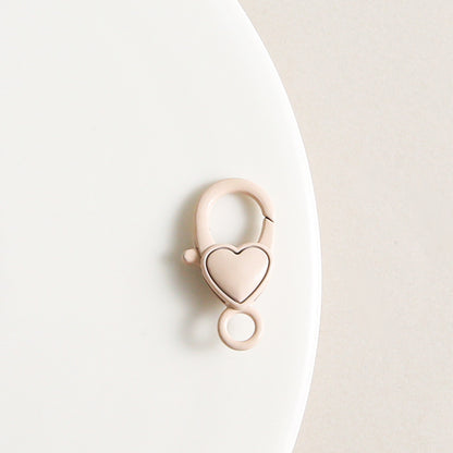 Zinc Alloy Heart Buckle Keychain Clasps 26mm Colorful 20pcs 20