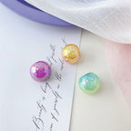 Plating Gradient Crackle Round Acrylic Beads 21mm Color Shift 50pcs 2