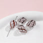 Irregular Hollow Water Drop Blown Glass Beads 22/29mm 4pcs 9
