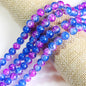 Crackle Round Glass Beads 10mm Vibrant Fractured Texture 2Strands 8