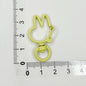 Spray Painted Bunny Head Zinc Alloy Buckle Keychain Clasps 20pcs 12