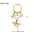 Alloy Dance Girl Keychain Ballet Ballerina Rhinestone Pink Dress 5