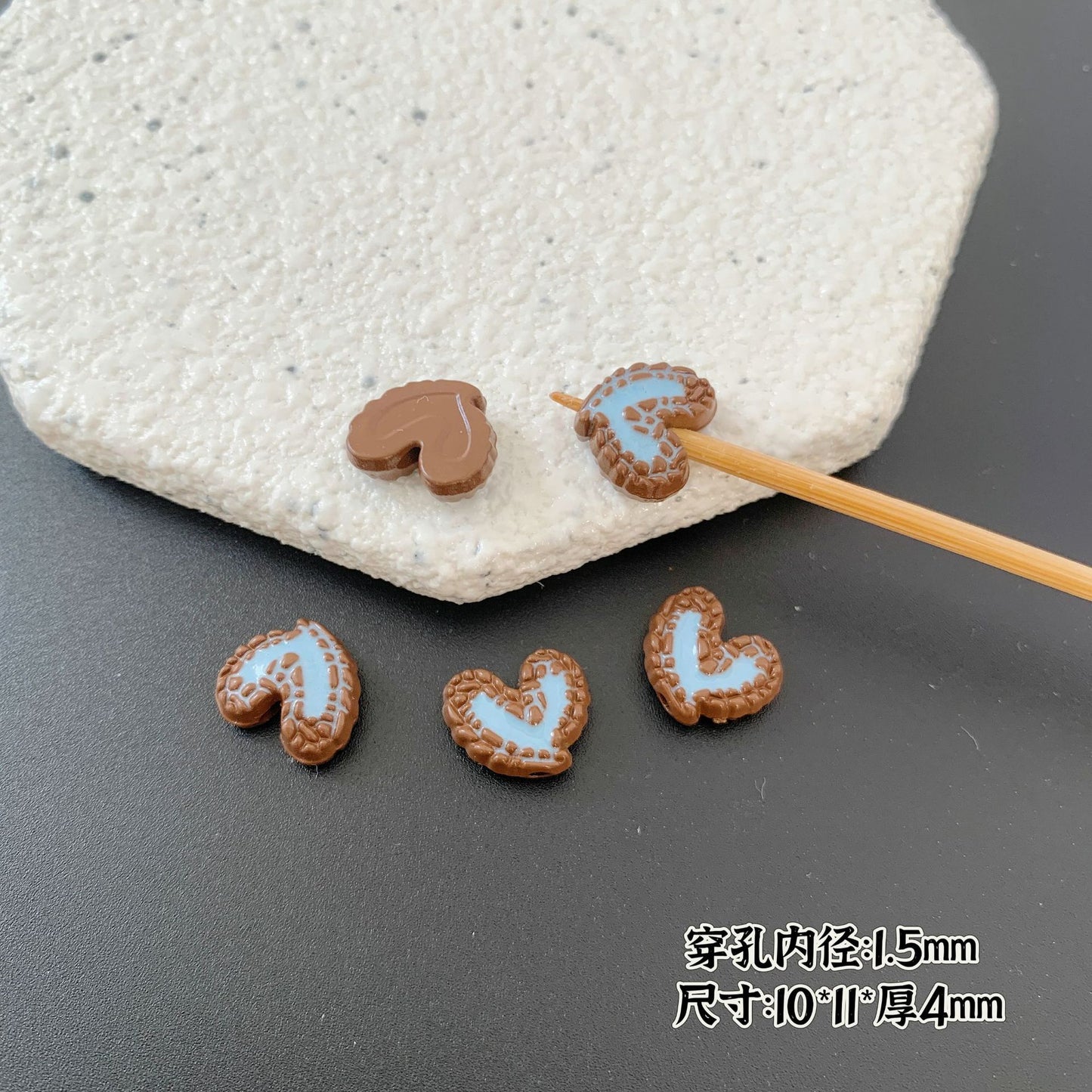 Baking Painted Series Metal Beads Colorful Glossy Alloy 20pcs 11