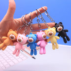 Silicone Bear Keychain Long Leg Colorful Soft Playful Snout