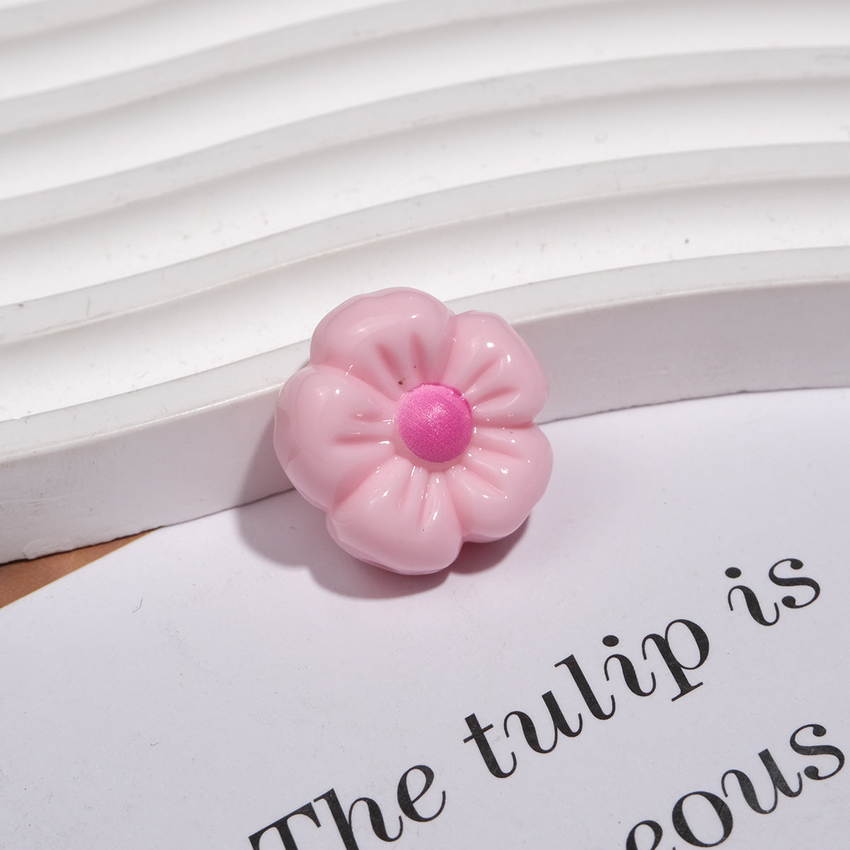 Colorful 3D Cherry Blossom Acrylic Beads 19mm Flower 20pcs 10