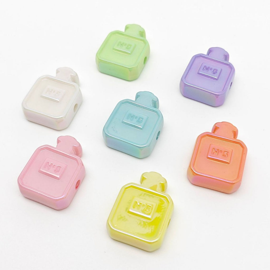 Painted Perfume Bottle Acrylic Beads 29mm Enamel Finish 50pcs 2