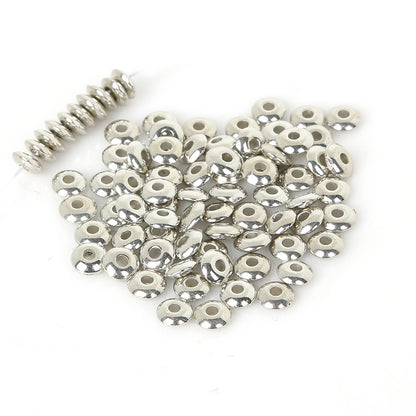Smooth Flying Saucer Acrylic Beads 6mm 8mm Metallic KC Gold 200pcs 6