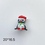 Hand Painted 3D Christmas Lampwork Glass Beads Snowman Santa Motifs 1pc 4